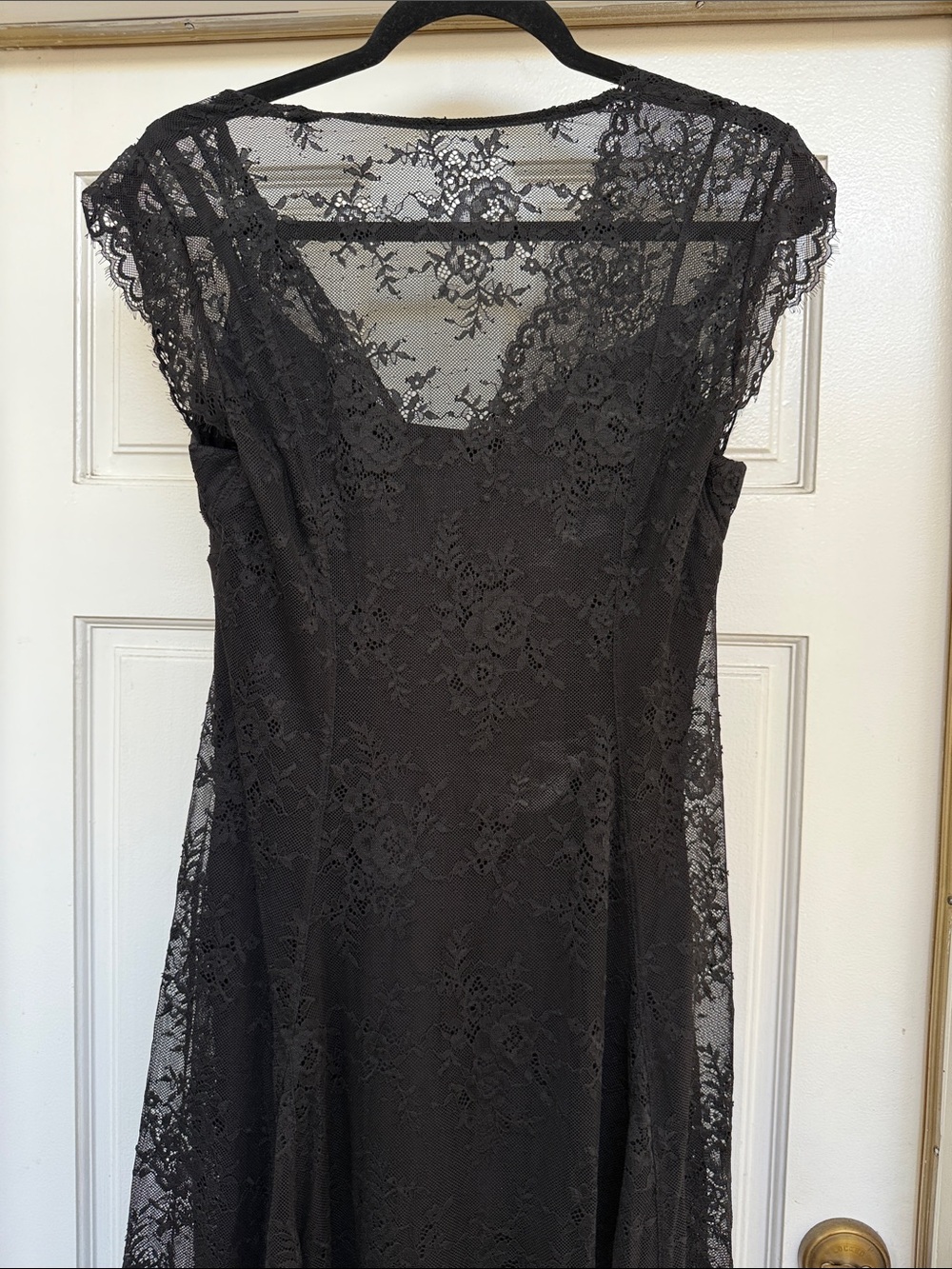 Popilush Black Lace Maxi Dress with Shape Wear NWT! - Picture 5 of 5